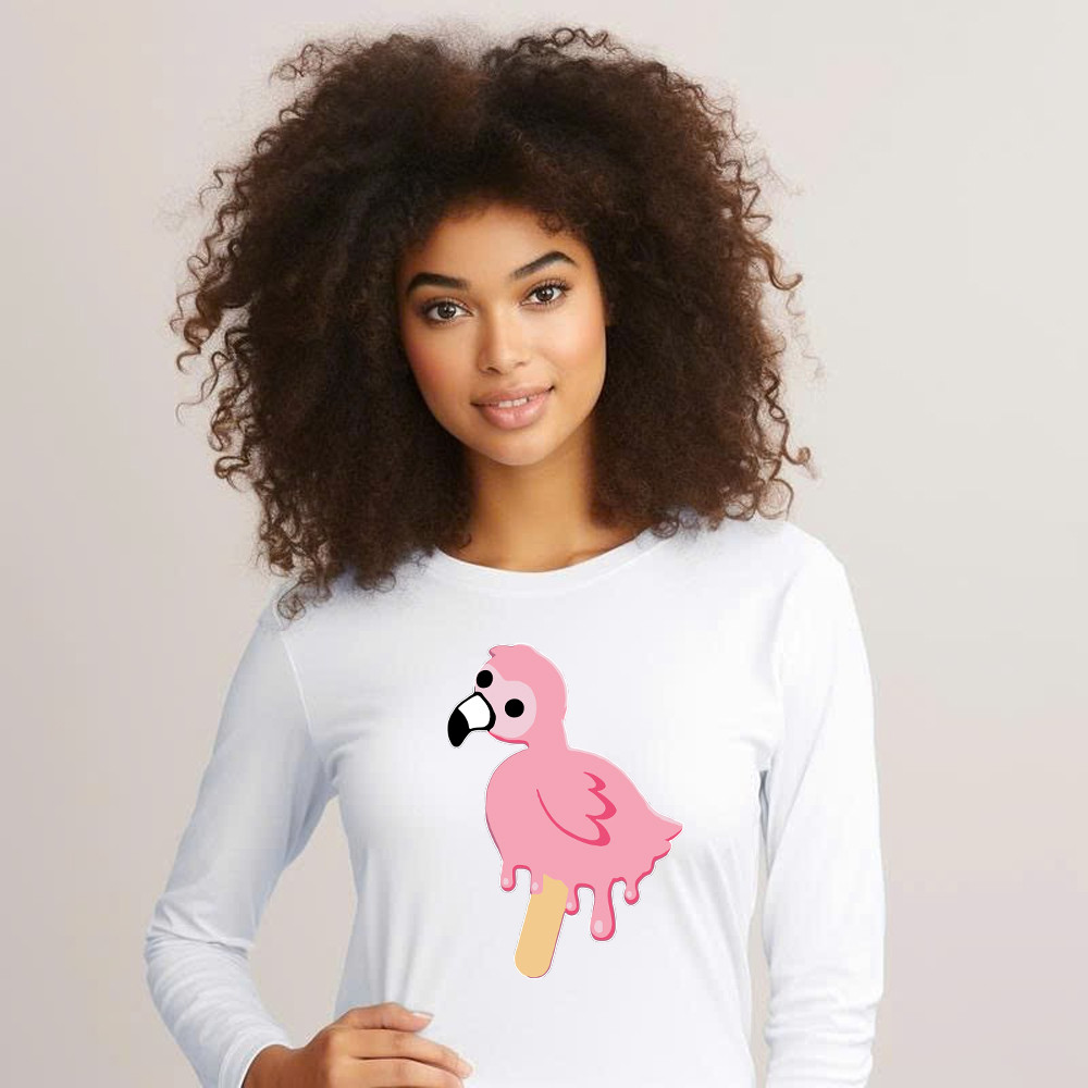 Flamingo Cream Shirt Cute Adorable Animal Long Sleeve Shirt Gift Ideas For Mother